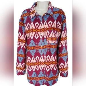 Womens wrangler rancher button up shirt size M